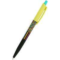 Ручка шариковая Axent автоматична Neon mosaic, синя Фото