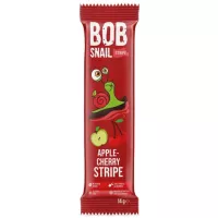 Цукерка Bob Snail Равлик Боб Яблуко-Вишня, страйп, 14 г Фото