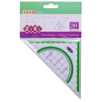 Линейка ZiBi Kids Line Угольник 2 в 1,140мм, 90°/45°, с салатов Фото