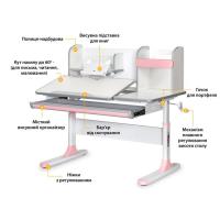 Парта Mealux Vancouver Multicolor Pink з полицею Фото