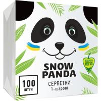 Салфетки столовые Сніжна Панда однослойные белые 24x24 см 100 шт. Фото