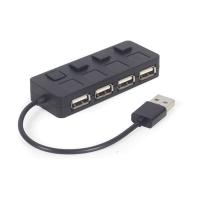 Концентратор Gembird USB 2.0 4 ports switch black Фото