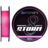 Шнур Brain fishing Storm 8X 150m 0.14mm 20lb/9.0kg Pink Фото