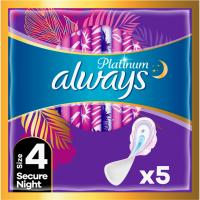 Гигиенические прокладки Always Platinum Secure Night (Розмір 4) 5 шт. Фото