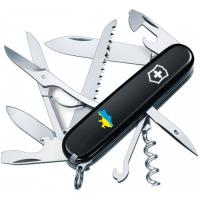 Ніж Victorinox Huntsman Ukraine Black "Карта України Жовто-Блакит Фото
