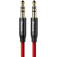 Кабель мультимедийный Baseus 3.5mm M to 3.5mm M 1.0m red-black Фото
