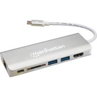 Концентратор Intracom USB3.1 Type-C to HDMI/USB 3.0x2/RJ45/SD/PD 60W Hub Фото