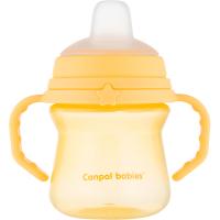 Поїльник-непроливайка Canpol babies з силіконовим носиком FirstCup 150 мл Жовта Фото