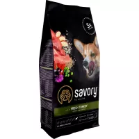 Сухий корм для собак Savory All Breed Sterilised rich in Fresh Turkey 1 кг Фото