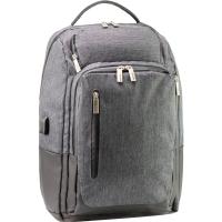 Рюкзак шкільний Optima 18" USB Techno унісекс 0.7 кг 26-35 л Сірий Фото