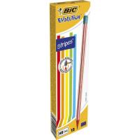 Карандаш графитный Bic Evolution Stripes HB, с ластиком Фото