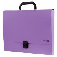 Папка - портфель Economix пластиковий A4 на застібці 1 відділення, фіолетови Фото