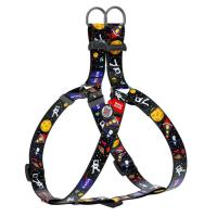Шлей для собак WAUDOG Nylon с QR паспортом анатомическая "NASA" S Фото