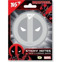 Папір для нотаток Yes з клейким шаром фігурна Marvel.Deadpool, 40 аркуші Фото