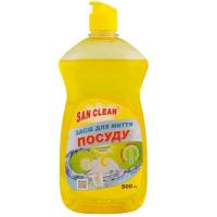 Засіб для ручного миття посуду San Clean Лимон 500 г Фото