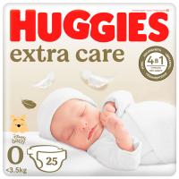 Подгузники Huggies Extra Care 0 (< 3,5 кг) 25шт Фото