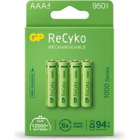 Аккумулятор Gp AAA 950mAh ReCyko (1000 Series, 4 battery pack) Фото