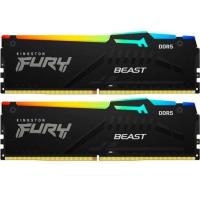 Модуль пам'яті для комп'ютера Kingston Fury (ex.HyperX) DDR5 64GB (2x32GB) 5600 MHz Beast RGB Фото