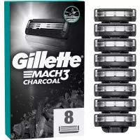 Сменные кассеты Gillette Mach3 Charcoal Деревне вугілля 8 шт. Фото