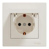 Розетка Schneider Electric ASFORA з кришкою, крем Фото