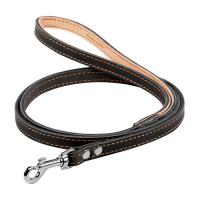 Поводок для собак Collar одинарный с прошивкой Ш 12 мм Д 122 см черный Фото