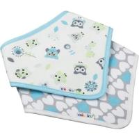 Слюнявчик Akuku бандана Голубые совы Фото