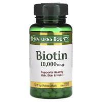 Витамин Nature's Bounty Биотин быстрого высвобождения, 10000 мкг, Biotin, Фото
