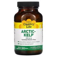 Минералы Country Life Водоросли Арктические, 225 мкг, Arctic-Kelp, 300 Фото