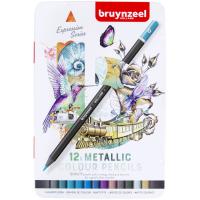 Карандаши цветные Bruynzeel EXPRESSION METALLIC, 12 кольорів Фото