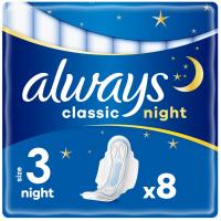 Гигиенические прокладки Always Classic Night Розмір 3 8 шт. Фото