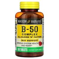 Мультивітамін Mason Natural Комплекс B-50, B-50 Complex, 100 таблеток Фото