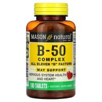 Мультивітамін Mason Natural Комплекс B-50, B-50 Complex, 100 пігулок Фото