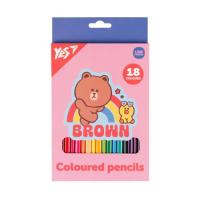 Карандаши цветные Yes 18 цветов Line Friends Choco and Sally Фото