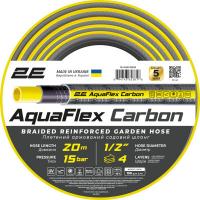 Поливочный шланг 2E AquaFlex Carbon 1/2", 20м, 4 шари, 20бар, -10+60°C Фото