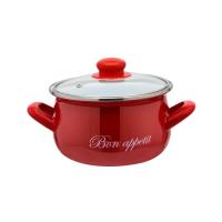 Кастрюля Interos емаль Бон Апетит 2,1л червона Фото