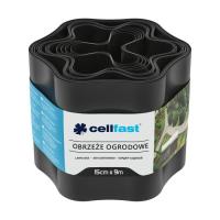 Садовое ограждение Cellfast газонная, бордюрная, волнистая, 15смх9м, черный Фото