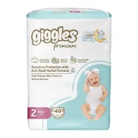Підгузки Giggles Premium 2 Mini 3-6 кг 40 шт Фото