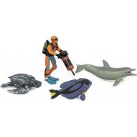 Фигурка Kids Team Морские жители: голубой хируг, морская черепаха, д Фото