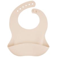 Нагрудничек Canpol babies силиконовый с карманом, кремовый Фото