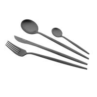 Набор столовых приборов Ardesto Black Mars Trento, 4 прибори, нержавіюча сталь, чо Фото