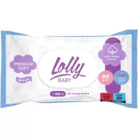 Детские влажные салфетки Lolly с первых дней жизни с клапаном 80 шт Фото