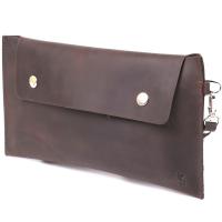 Косметичка Shvigel Кожаная винтажная тревел Коричневая Фото