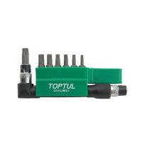 Набір біт Toptul TORX 1/4" T10H-T40H + Г-обр. перехідник 8шт. Фото