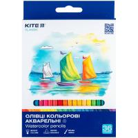 Карандаши цветные Kite Classic акварельні, 36 кольорів Фото