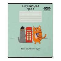 Тетрадь ZiBi предметная CUTE CAT, 36 листов, клетка, английский Фото