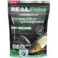 Прикормка Real Fish Silver Series Товстолоб-амур Пряжене молоко 0.9kg Фото