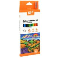 Карандаши цветные Yes Orange Line 12/24 кольорів з точилкою Фото