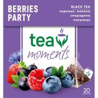 Чай Tea Moments Berries Party чорний 20х1.8 г пірамідки Фото