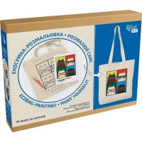 Набор для творчества Rosa Talent екосумка-розмальовка, Коти в окулярах, 38х4 Фото