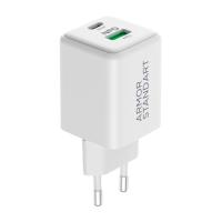 Зарядное устройство Armorstandart AR372 45W GaN Type-C + USB White Фото